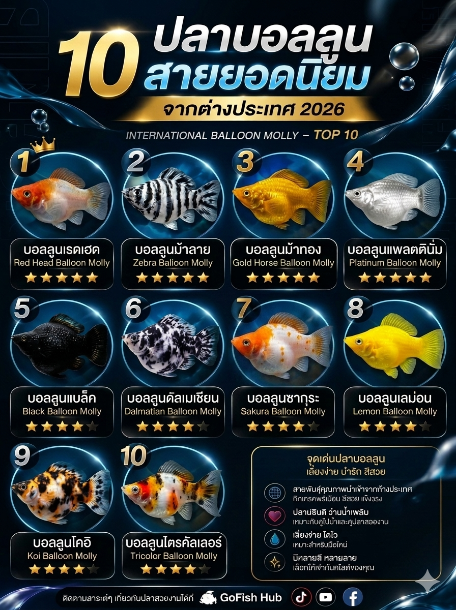 แนะนำปลาบอลลูนสายนำเข้า 2026
