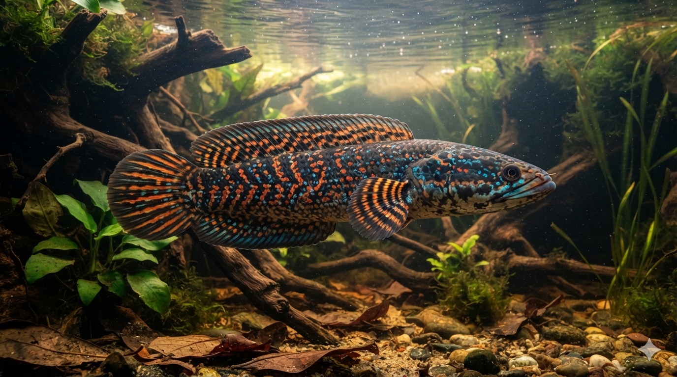 ปลาช่อนพัลชรา (Channa pulchra) ปลาสวยงามลายเด่น