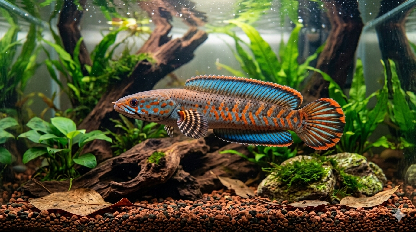 ปลาช่อนเจ็ดสี (Channa bleheri) ปลาช่อนสวยงามสีสันโดดเด่น